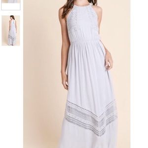 Grey high-neck Maxi dress
